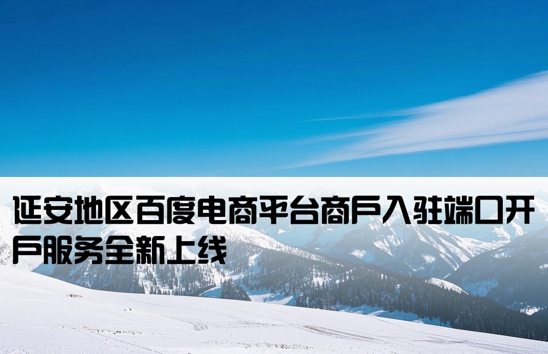 延安百度电商端口户开户